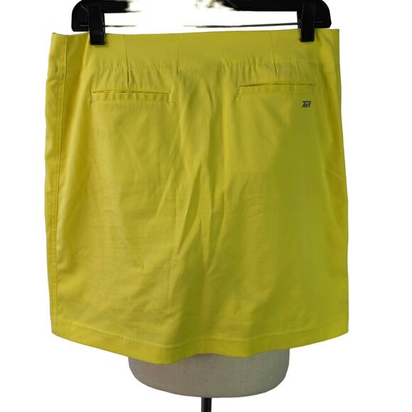 Tail Tech Yellow Golf Pickleball Tennis Skorts Shorts Pockets Size 10 - Picture 2 of 4
